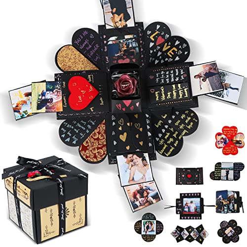 YITHINC DIY Geschenkbox Überraschungsbox mit mehr als 20 Teilen zum Personalisieren Geschenk für Verlobung,Hochzeit,Jubiläum,Geburtstag,Valentinstag,Muttertag oder einfach nur aus Liebe von YITHINC