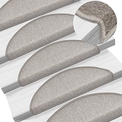 YITHOPI 15 STK.Stufenmatten,Treppen Rutschschutz antirutsch Treppenstufen Matten,Modern sockenfreundlich Stufenmatten Set,Treppe Dekoration,Treppenmatten Taupe 65 x 24 x 4 cm von YITHOPI
