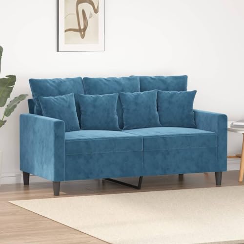 YITHOPI 2-Sitzer-Sofa Blau Schlafzimmersofas Multifunktionales Sofa für zweites Schlafzimmer 120 cm Samt von YITHOPI