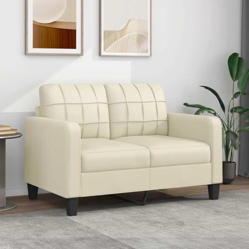 YITHOPI 2-Sitzer-Sofa Creme Multifunktionales Sofa Wohnzimmersofas für Wohnzimmer 120 cm Kunstleder von YITHOPI