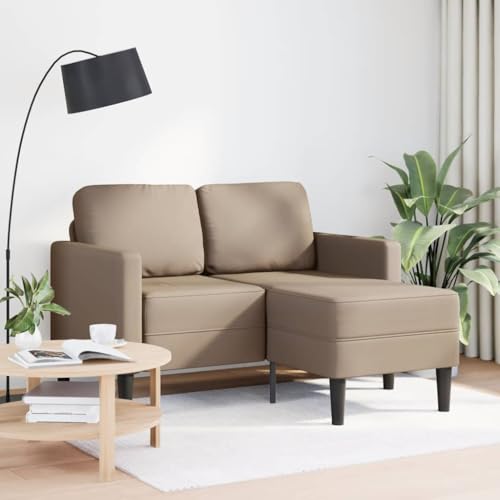 YITHOPI 2-Sitzer-Sofa mit Chaiselongue L-Form Cappuccino-Braun Wohnzimmersofas Multifunktionales Sofa für Schlafzimmer 125 cm von YITHOPI
