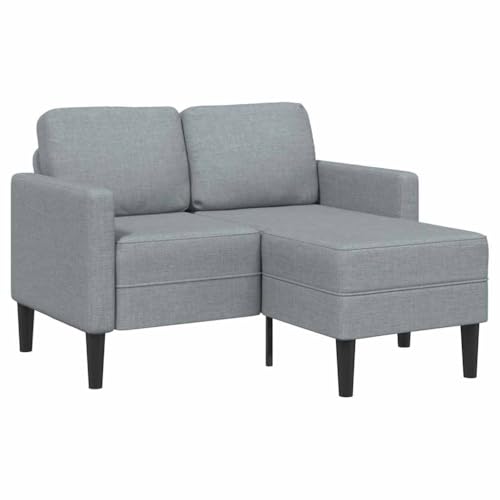 YITHOPI 2-Sitzer-Sofa mit Chaiselongue L-Form Hellgrau Multifunktionales Sofa Wohnzimmersofa für Schlafzimmer 125 cm Stoff von YITHOPI