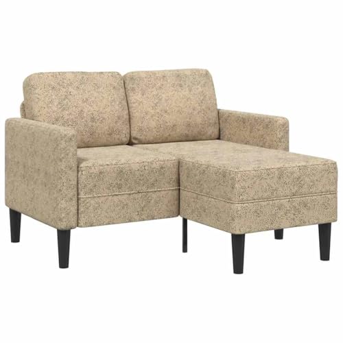 YITHOPI 2-Sitzer-Sofa mit Chaiselongue L-Form Hellgrau Schlafzimmersofas Wohnzimmersofa für Büro 125cm Kunstleder von YITHOPI