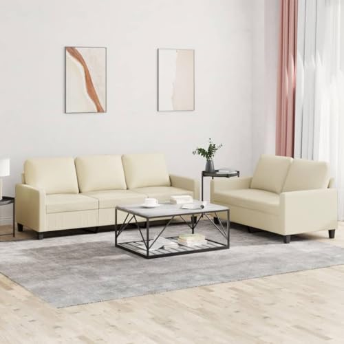 YITHOPI 2-TLG. Sofagarnitur mit Kissen Creme Kunstleder Wohnzimmersofas Multifunktionales Sofa für Büro YITHOPI 2-TLG. Sofagarnitur mit Kissen Creme Kunstleder Wohnzimmersofas Multifunktionales Sofa für Büro von YITHOPI