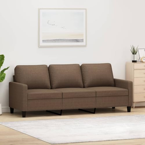YITHOPI 3-Sitzer-Sofa Braun Bürosofas Wohnzimmersofas für zweites Schlafzimmer 180 cm Stoff YITHOPI 3-Sitzer-Sofa Braun Bürosofas Wohnzimmersofas für zweites Schlafzimmer 180 cm Stoff von YITHOPI