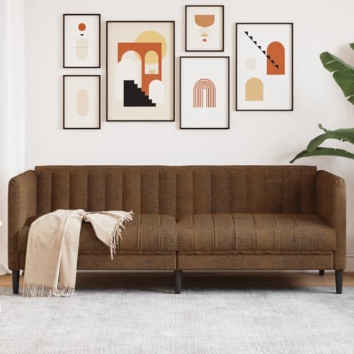 YITHOPI 3-Sitzer Sofa Braun Kunstleder Wildleder-Optik Wohnzimmersofas Multifunktionales Sofa für Schlafzimmer YITHOPI 3-Sitzer Sofa Braun Kunstleder Wildleder-Optik Wohnzimmersofas Multifunktionales Sofa für Schlafzimmer von YITHOPI