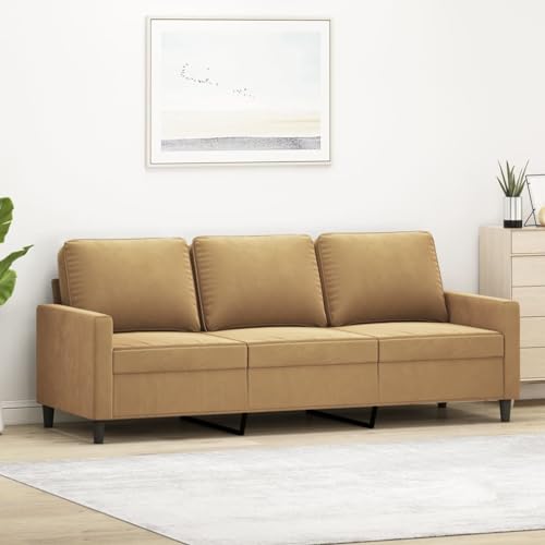 YITHOPI 3-Sitzer-Sofa Braun Multifunktionales Sofa Wohnzimmersofas für Wohnzimmer 180 cm Samt von YITHOPI