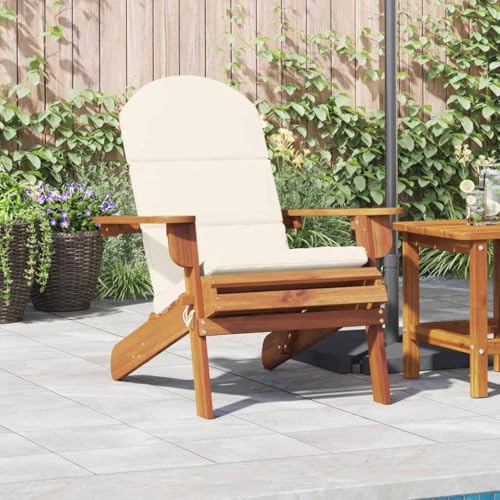 YITHOPI Adirondack-Gartenstuhl mit Kissen Massivholz Akazie Terrassenmöbel Gartenmöbel für Schwimmbäder von YITHOPI