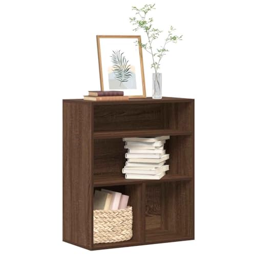 YITHOPI Bücherregal Braun Eichen-Optik Multifunktionales Bücherregal für Schlafzimmer 60x30x71,5 cm Holzwerkstoff von YITHOPI