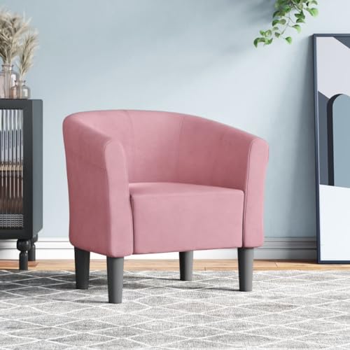 YITHOPI Clubsessel Rosa Samt Küchenstuhl Wohnzimmerstuhl für Wohnzimmer Schlafzimmer von YITHOPI
