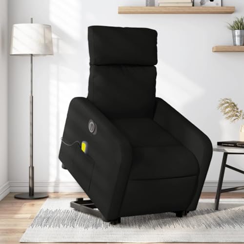YITHOPI Elektrischer Massagesessel mit Aufstehhilfe Schwarz Stoff Bürosessel Bürostuhl für Büro Schlafzimmer von YITHOPI