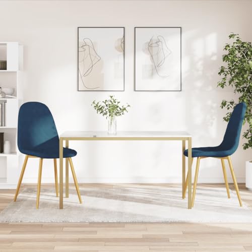 YITHOPI Esszimmerstühle 2 STK. Blau Samt Speisestühle Stühle Esszimmer für Büro YITHOPI Esszimmerstühle 2 STK. Blau Samt Speisestühle Stühle Esszimmer für Büro von YITHOPI