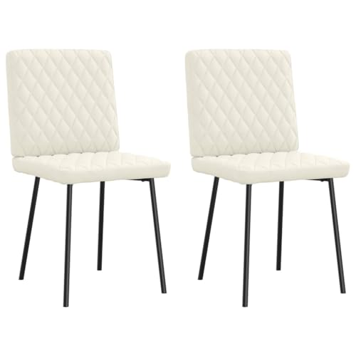 YITHOPI Esszimmerstühle 2 STK. Creme Samt Speisestühle Küchenstühle für Wohnzimmer von YITHOPI