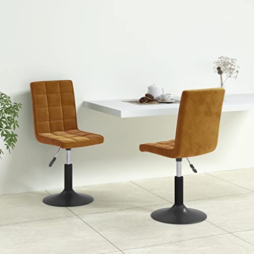 YITHOPI Esszimmerstühle 2 STK. Drehbar Braun Samt Wohnzimmerstühle Multifunktionaler Esszimmerstuhl für Wohnzimmer YITHOPI Esszimmerstühle 2 STK. Drehbar Braun Samt Wohnzimmerstühle Multifunktionaler Esszimmerstuhl für Wohnzimmer von YITHOPI