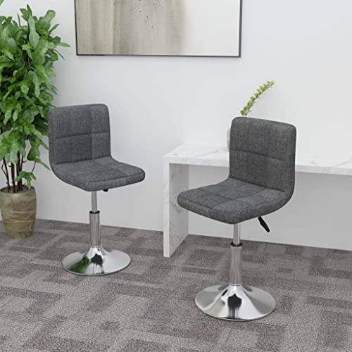 YITHOPI Esszimmerstühle 2 STK. Drehbar Dunkelgrau Stoff Bequeme Stühle Esszimmermöbel für Wohnzimmer von YITHOPI
