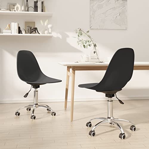 YITHOPI Esszimmerstühle 2 STK. Drehbar Hellgrau PP Wohnzimmerstühle Stühle Esszimmer für Schlafzimmer von YITHOPI