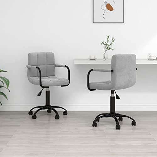 YITHOPI Esszimmerstühle 2 STK. Drehbar Hellgrau Samt Stühle Esszimmer Wohnzimmerstühle für Wohnzimmer YITHOPI Esszimmerstühle 2 STK. Drehbar Hellgrau Samt Stühle Esszimmer Wohnzimmerstühle für Wohnzimmer von YITHOPI