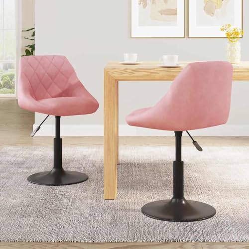YITHOPI Esszimmerstühle 2 STK. Drehbar Rosa Samt Esszimmermöbel Küchenstühle für Wohnzimmer von YITHOPI