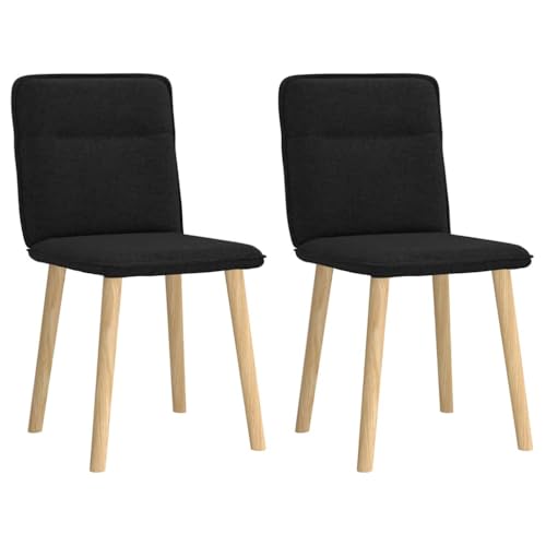 YITHOPI Esszimmerstühle 2 STK. Schwarz Stoff Multifunktionaler Esszimmerstuhl Sitzgelegenheiten für Esszimmerstuhl YITHOPI Esszimmerstühle 2 STK. Schwarz Stoff Multifunktionaler Esszimmerstuhl Sitzgelegenheiten für Esszimmerstuhl von YITHOPI