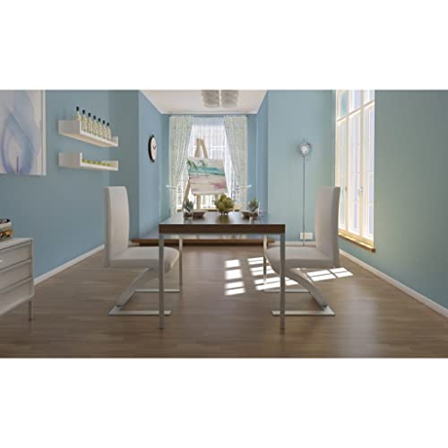 YITHOPI Esszimmerstühle 2 STK. Weiß Kunstleder Esszimmermöbel Sitzgelegenheiten für Schlafzimmer von YITHOPI