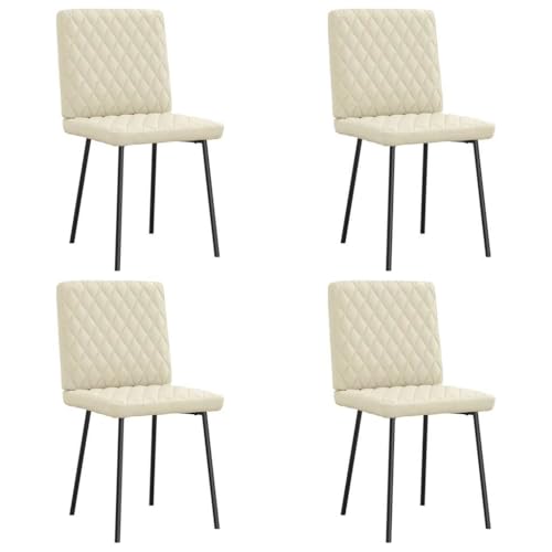 YITHOPI Esszimmerstühle 4 STK. Creme Kunstleder Stühle Esszimmer Esszimmermöbel für Büro von YITHOPI