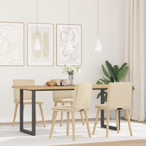 YITHOPI Esszimmerstühle 4 STK. Creme Stoff Küchenstühle Stühle Esszimmer für Wohnzimmer von YITHOPI