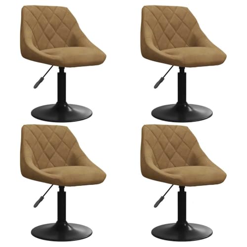 YITHOPI Esszimmerstühle 4 STK. Drehbar Braun Samt Esszimmermöbel Multifunktionaler Esszimmerstuhl für Schlafzimmer YITHOPI Esszimmerstühle 4 STK. Drehbar Braun Samt Esszimmermöbel Multifunktionaler Esszimmerstuhl für Schlafzimmer von YITHOPI