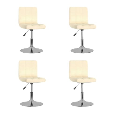 YITHOPI Esszimmerstühle 4 STK. Drehbar Creme Stoff Sitzgelegenheiten Multifunktionaler Esszimmerstuhl für Esszimmerstuhl von YITHOPI