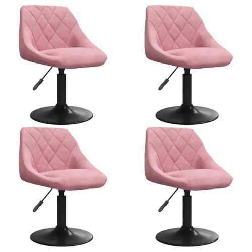 YITHOPI Esszimmerstühle 4 STK. Drehbar Rosa Samt Multifunktionaler Esszimmerstuhl Wohnzimmerstühle für Büro von YITHOPI