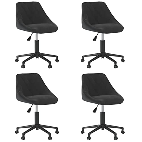 YITHOPI Esszimmerstühle 4 STK. Drehbar Schwarz Samt Stühle Esszimmer Multifunktionaler Esszimmerstuhl für Büro YITHOPI Esszimmerstühle 4 STK. Drehbar Schwarz Samt Stühle Esszimmer Multifunktionaler Esszimmerstuhl für Büro von YITHOPI