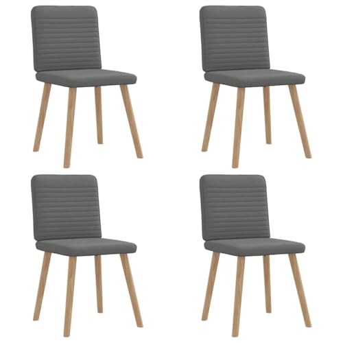 YITHOPI Esszimmerstühle 4 STK. Dunkelgrau Stoff Wohnzimmerstühle Küchenstühle für Schlafzimmer von YITHOPI