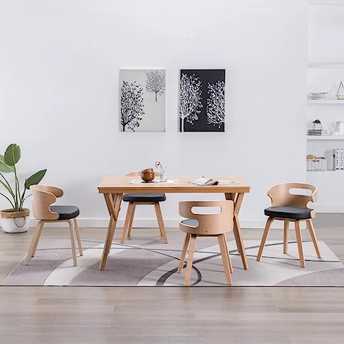 YITHOPI Esszimmerstühle 4 STK. Schwarz Bugholz und Kunstleder Speisestühle Wohnzimmerstühle für Esszimmerstuhl YITHOPI Esszimmerstühle 4 STK. Schwarz Bugholz und Kunstleder Speisestühle Wohnzimmerstühle für Esszimmerstuhl von YITHOPI