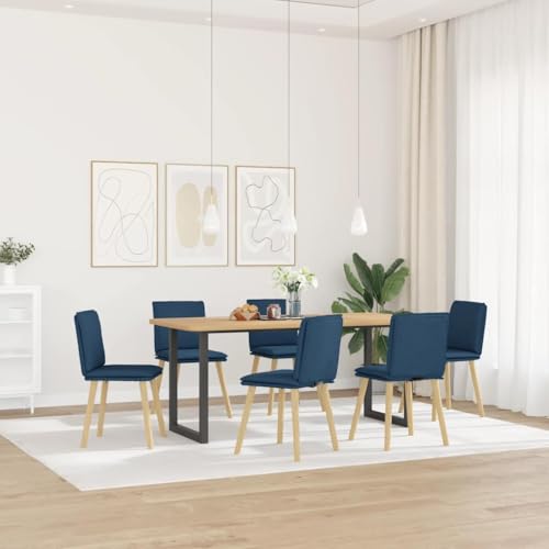 YITHOPI Esszimmerstühle 6 STK. Blau Stoff Stühle Esszimmer Multifunktionaler Esszimmerstuhl für Wohnzimmer YITHOPI Esszimmerstühle 6 STK. Blau Stoff Stühle Esszimmer Multifunktionaler Esszimmerstuhl für Wohnzimmer von YITHOPI