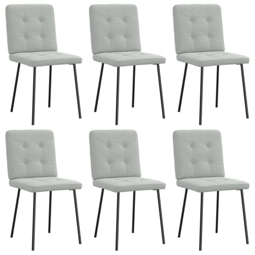 YITHOPI Esszimmerstühle 6 STK. Hellgrau Samt Stühle Esszimmer Wohnzimmerstühle für Esszimmerstuhl YITHOPI Esszimmerstühle 6 STK. Hellgrau Samt Stühle Esszimmer Wohnzimmerstühle für Esszimmerstuhl von YITHOPI