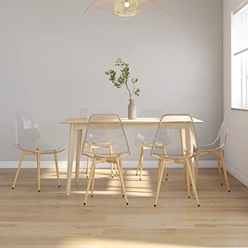 YITHOPI Esszimmerstühle 6 STK. Transparent PET Sitzgelegenheiten Multifunktionaler Esszimmerstuhl für Wohnzimmer YITHOPI Esszimmerstühle 6 STK. Transparent PET Sitzgelegenheiten Multifunktionaler Esszimmerstuhl für Wohnzimmer von YITHOPI