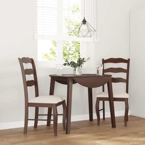 YITHOPI Esszimmerstühle mit Kissen 2 STK. Braun Massivholz Gummibaum Speisestühle Esszimmermöbel für Büro von YITHOPI