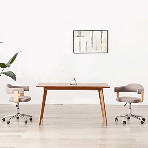 YITHOPI Esszimmerstuhl Drehbar Taupe Bugholz und Stoff Stühle Esszimmer Speisestühle für Büro YITHOPI Esszimmerstuhl Drehbar Taupe Bugholz und Stoff Stühle Esszimmer Speisestühle für Büro von YITHOPI