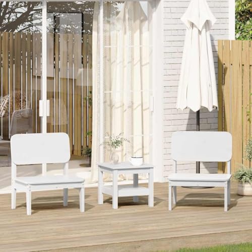 YITHOPI Gartenstühle 2 STK. Weiß Balkonstühle Terrassenstühle für Terrassen 60x52,5x72 cm Massivholz Kiefer von YITHOPI