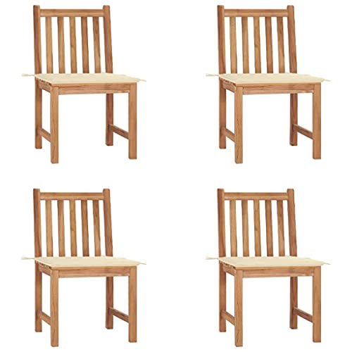 YITHOPI Gartenstühle 4 STK. mit Kissen Massivholz Teak Gartenbestuhlung Terrassenstühle für Schwimmbäder YITHOPI Gartenstühle 4 STK. mit Kissen Massivholz Teak Gartenbestuhlung Terrassenstühle für Schwimmbäder von YITHOPI