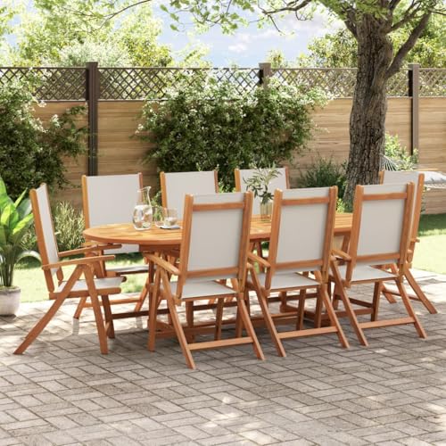 YITHOPI Gartenstühle 8 STK. Klappbar Massivholz Akazie und Textilene Terrassenstühle Outdoor-Stühle für Innenhöfe YITHOPI Gartenstühle 8 STK. Klappbar Massivholz Akazie und Textilene Terrassenstühle Outdoor-Stühle für Innenhöfe von YITHOPI