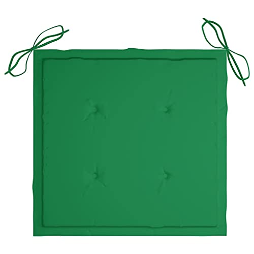 YITHOPI Gartenstuhl-Kissen 6 STK.Garten Sitzkissen,Gartenstuhlauflagen,Garteneinrichtung-Kissen,Universellen Design,für den Innen- und Außenbereich,Mit 2 Bindebändern,Grün 50x50x3 cm Stoff von YITHOPI