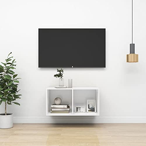 YITHOPI Hängender TV-Schrank mit 2 Fächern und reichlich Stauraum, vertikal oder horizontal wandmontierbar für HiFi-Anlagen und Multimedia-Geräte YITHOPI Hängender TV-Schrank mit 2 Fächern und reichlich Stauraum, vertikal oder horizontal wandmontierbar für HiFi-Anlagen und Multimedia-Geräte von YITHOPI