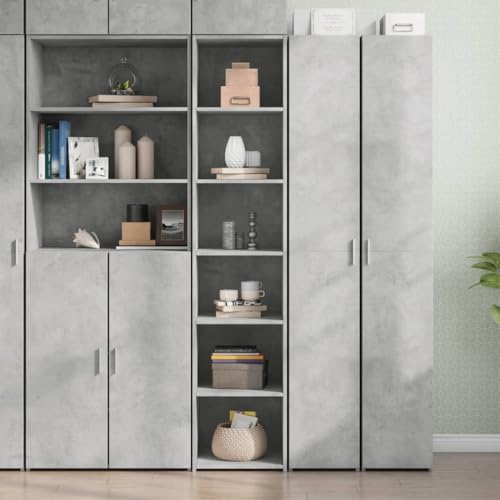 YITHOPI Highboard Betongrau Wohnzimmerschränke für Diele Wohnzimmer 40x41x185 cm Holzwerkstoff von YITHOPI