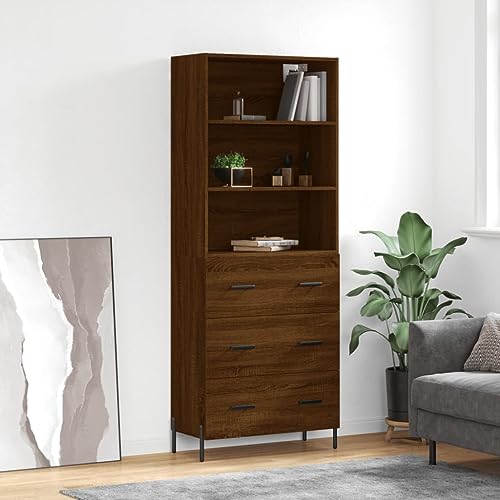 YITHOPI Highboard Braun Eichen-Optik Küchenschränke für Diele Schlafzimmer 69,5x34x180 cm Holzwerkstoff YITHOPI Highboard Braun Eichen-Optik Küchenschränke für Diele Schlafzimmer 69,5x34x180 cm Holzwerkstoff von YITHOPI