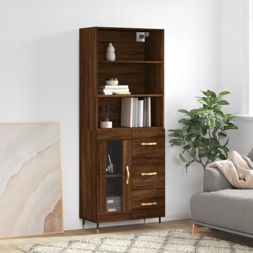 YITHOPI Highboard Braun Eichen-Optik Schlafzimmer-Schränke für Küche Wohnzimmer 69,5x34x180 cm Holzwerkstoff YITHOPI Highboard Braun Eichen-Optik Schlafzimmer-Schränke für Küche Wohnzimmer 69,5x34x180 cm Holzwerkstoff von YITHOPI