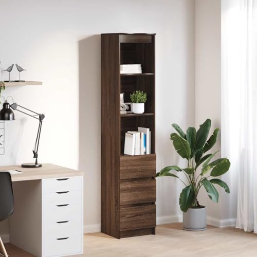 YITHOPI Highboard Braun Eichen-Optik Wohnzimmerschrank für Wohnzimmer Küche 37,5x35x180 cm Holzwerkstoff YITHOPI Highboard Braun Eichen-Optik Wohnzimmerschrank für Wohnzimmer Küche 37,5x35x180 cm Holzwerkstoff von YITHOPI