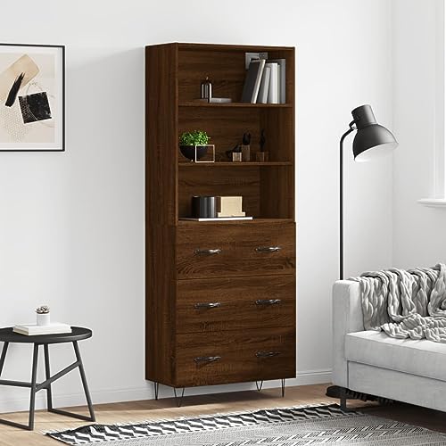 YITHOPI Highboard Braun Eichen-Optik flurschrank für Küche Diele 69,5x34x180 cm Holzwerkstoff YITHOPI Highboard Braun Eichen-Optik flurschrank für Küche Diele 69,5x34x180 cm Holzwerkstoff von YITHOPI