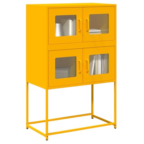 YITHOPI Highboard Senfgelb flurschrank für Küche Wohnzimmer 68x39x107 cm Stahl YITHOPI Highboard Senfgelb flurschrank für Küche Wohnzimmer 68x39x107 cm Stahl von YITHOPI