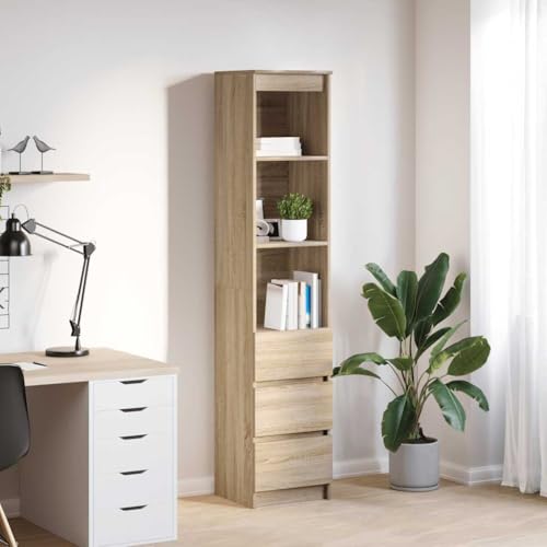 YITHOPI Highboard Sonoma-Eiche Schlafzimmer-Schränke für Schlafzimmer Küche 37,5x35x180 cm Holzwerkstoff YITHOPI Highboard Sonoma-Eiche Schlafzimmer-Schränke für Schlafzimmer Küche 37,5x35x180 cm Holzwerkstoff von YITHOPI