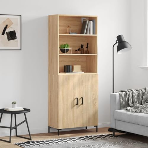 YITHOPI Highboard Sonoma-Eiche Wohnzimmerschrank für Diele Küche 69,5x34x180 cm Holzwerkstoff YITHOPI Highboard Sonoma-Eiche Wohnzimmerschrank für Diele Küche 69,5x34x180 cm Holzwerkstoff von YITHOPI